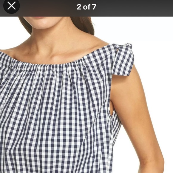 NWT TORY BURCH Tory navy and white gingham romper size 2 - Picture 10 of 14